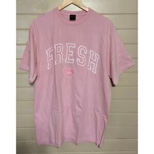 Fresh Love Men's Short Sleeve Graphic T-Shirt Pink Size Large